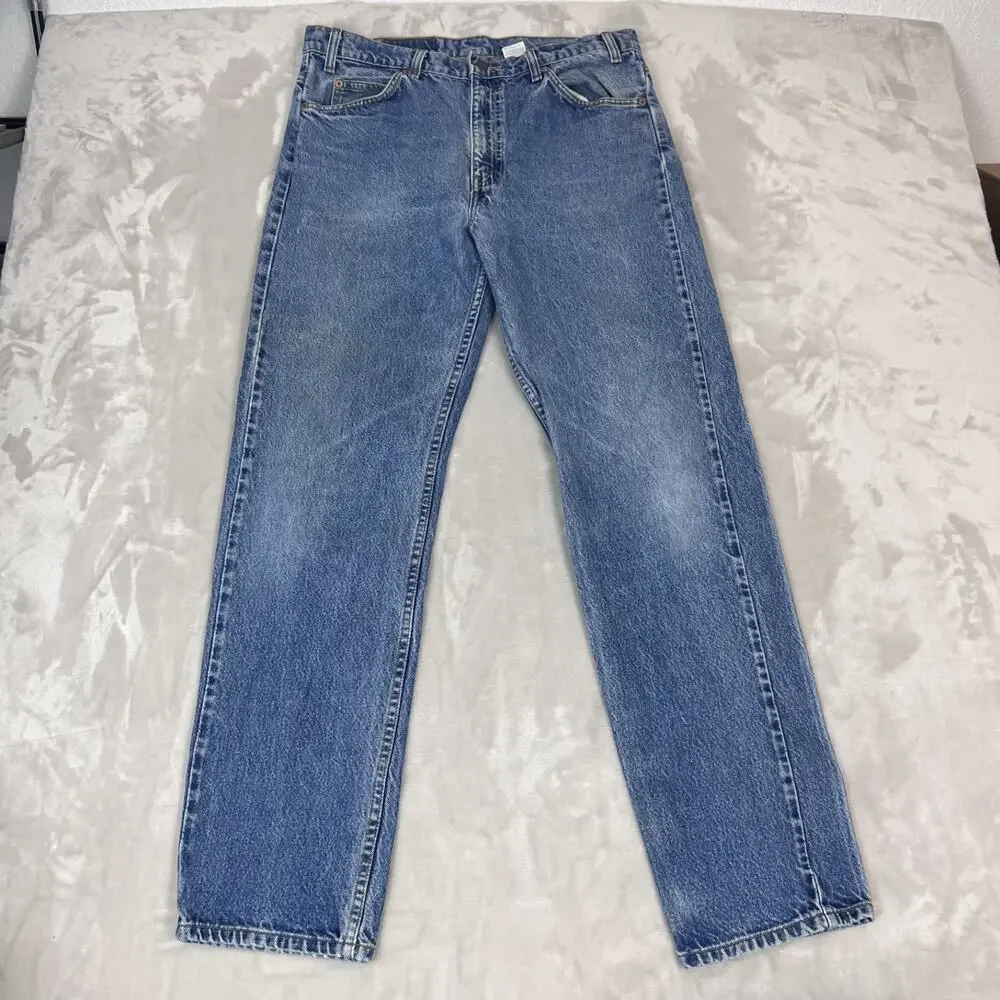 VTG Levis 505 Jeans Mens 35x33 Orange Tab Regular Fit‎ Straight Leg 90s Grunge